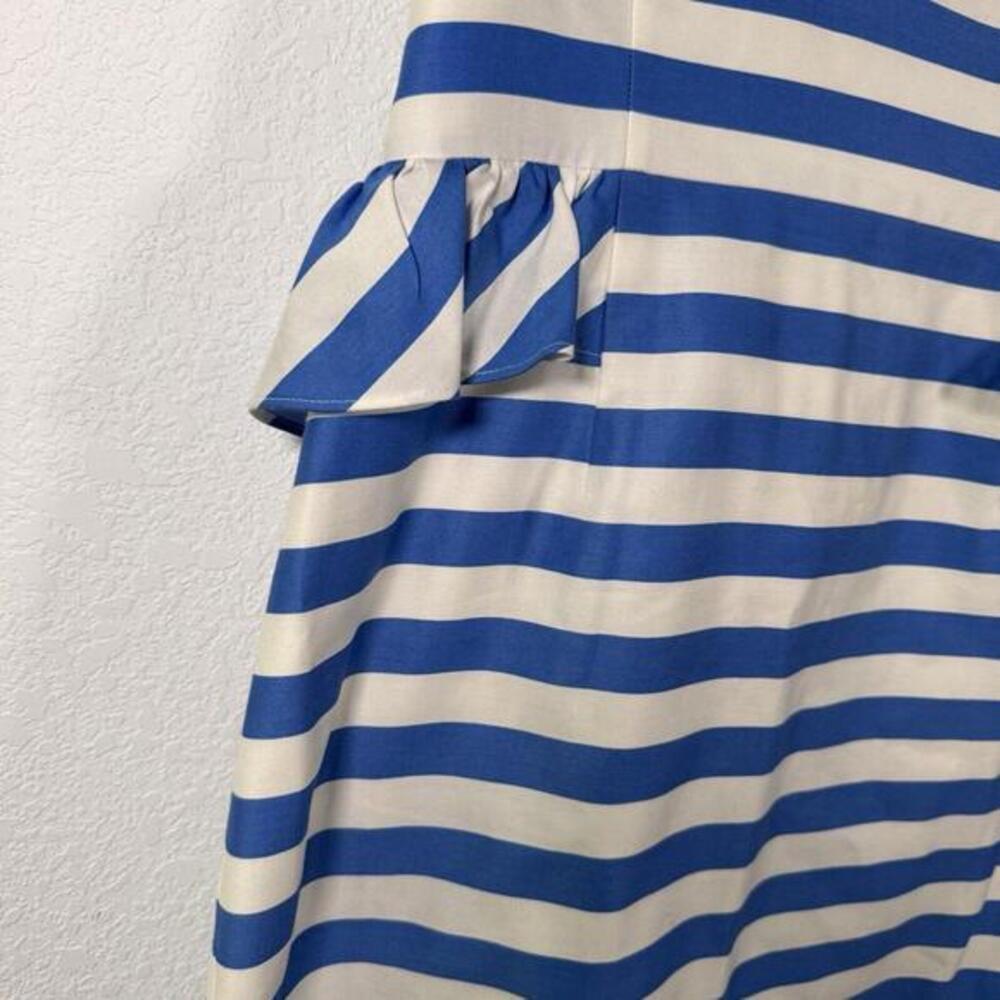 Lilly Pulitzer Maybell Strapless‎ Dress Swizzle Stripe Worth Blue Womens Size 8 - Picture 3 of 5